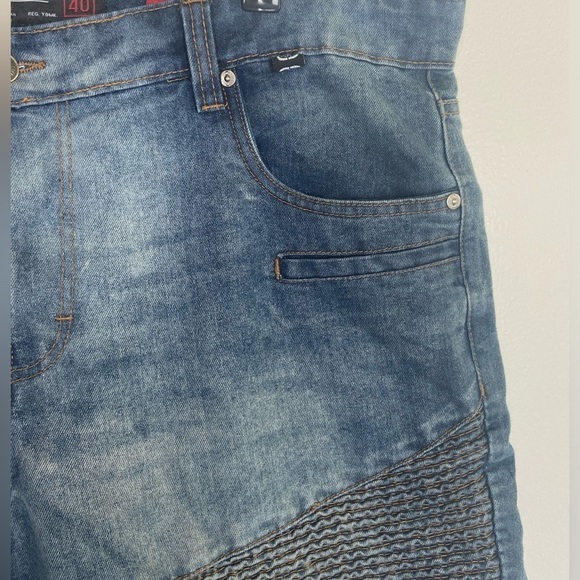 Ecko Untld Y2K Men's Denim Shorts Size 40 Relaxed Fit Color Blue Mid Wash - Picture 4 of 11